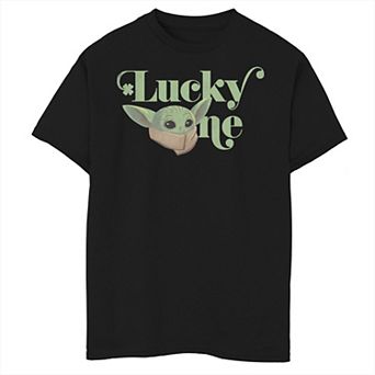 Boys 8-20 Star Wars The Mandalorian Lucky One Head Shot Graphic Tee