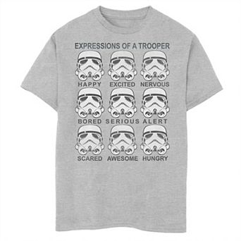 Boys 8-20 Star Wars Stormtrooper Facial Expressions Graphic Tee