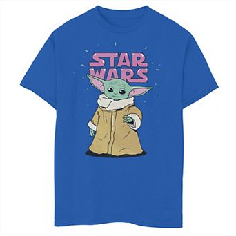 Boys 6-20 Star Wars The Mandalorian The Child Cute Force Cartoon Logo Graphic Tee