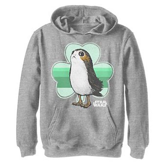 Boys 8-20 Star Wars Porg Clover Saint Patrick's Day Graphic Fleece Hoodie