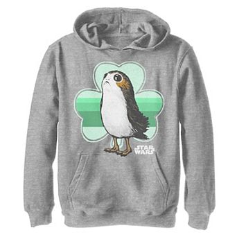 Boys 8-20 Star Wars Porg Clover Saint Patrick's Day Graphic Fleece Hoodie