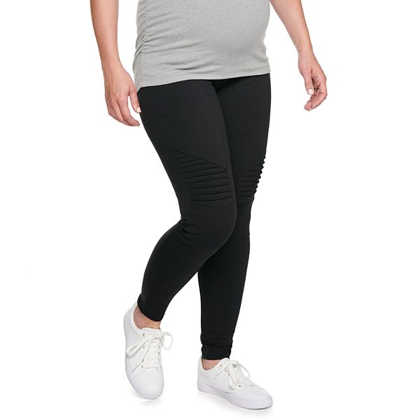 Maternity Sonoma Goods For Life® Full Belly Panel Ponte Moto Leggings