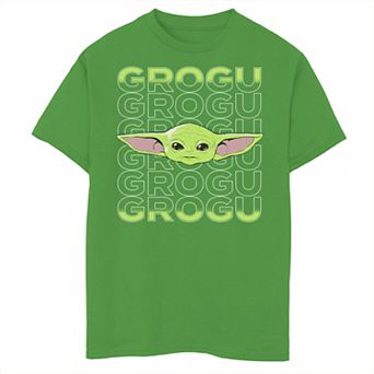 Boys 8-20 Star Wars The Mandalorian Grogu Word Stack Graphic Tee
