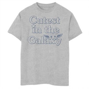 Boys 8-20 Star Wars The Mandalorian Cutest In The Galaxy Text Graphic Tee