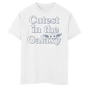 Boys 6-20 Star Wars The Mandalorian Cutest In The Galaxy Text Graphic Tee