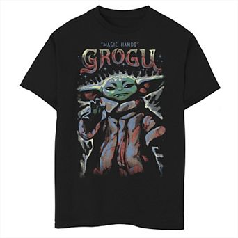 Boys 6-20 Star Wars The Mandalorian Magic Hands Grogu Sketch Graphic Tee