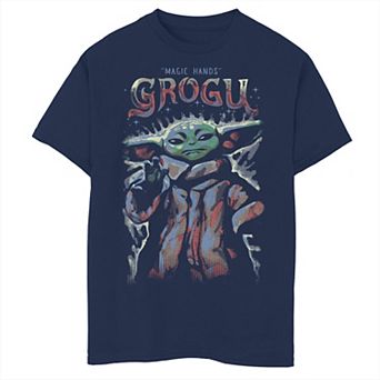 Boys 6-20 Star Wars The Mandalorian Magic Hands Grogu Sketch Graphic Tee