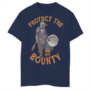 Boys 8-20 Star Wars The Mandalorian Protect The Bounty Sketch Graphic Tee