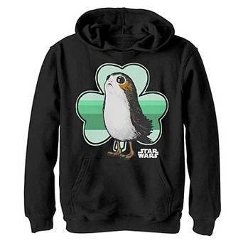 Boys 8-20 Star Wars Porg Clover Saint Patrick's Day Graphic Fleece Hoodie