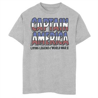 Boys 8-20 Marvel Captain America Living Legend Of World War II Graphic Tee