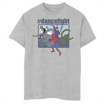 Boys 8-20 Marvel Spider-Man And Villains #dancefight Portrait Panel Graphic Tee