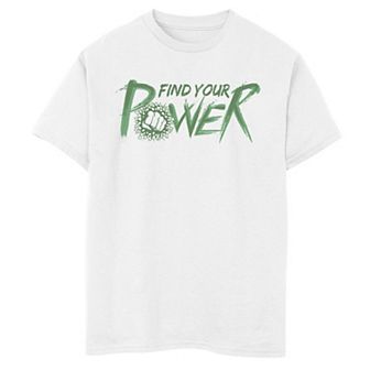 Boys 8-20 Marvel Hulk Find Your Power Fist Text Graphic Tee