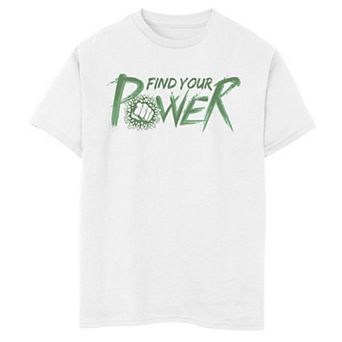 Boys 8-20 Marvel Hulk Find Your Power Fist Text Graphic Tee