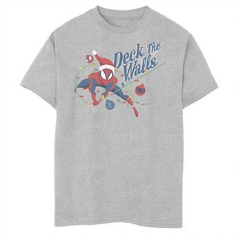 Boys 8-20 Marvel Spider-Man Deck The Walls Holiday Graphic Tee