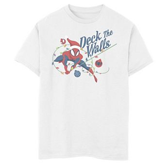 Boys 8-20 Marvel Spider-Man Deck The Walls Holiday Graphic Tee