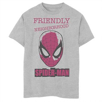 Boys 8-20 Marvel Spider-Man Friendly Neighborhood Front Face Portrait Graphic Tee