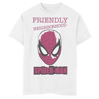 Boys 8-20 Marvel Spider-Man Friendly Neighborhood Front Face Portrait Graphic Tee
