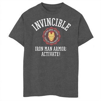 Boys 8-20 Marvel Iron Man Armor Activate Chest Logo Graphic Tee