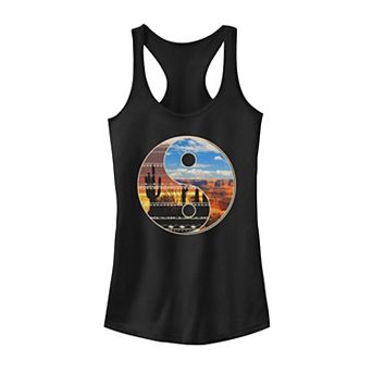 Juniors' Yin Yang Desert Scene Day And Night Tank Top