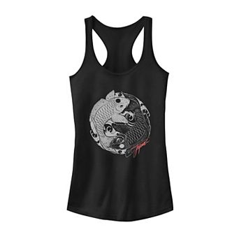 Juniors' Yin And Yang Koi Split Design Tank Top