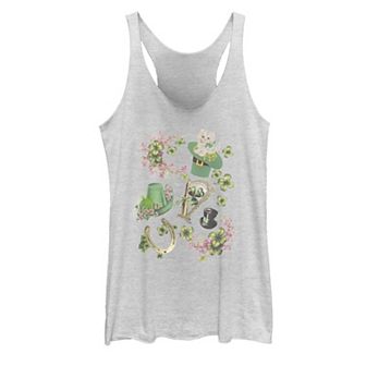 Juniors' St. Paddy's Realistic Charms Collage Tank Top