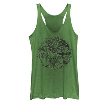 Juniors' Daisy Yin Yang Floral Tank Top