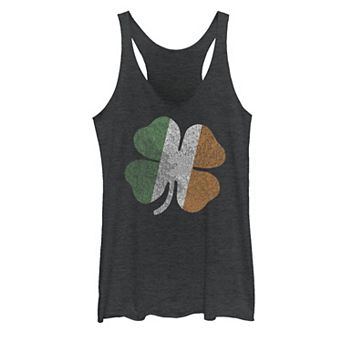 Juniors' St. Patrick's Day Clover Flag Tank Top