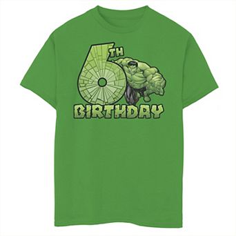 Boys 8-20 Marvel Avengers Hulk Smash 6th Birthday Graphic Tee
