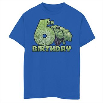 Boys 8-20 Marvel Avengers Hulk Smash 6th Birthday Graphic Tee