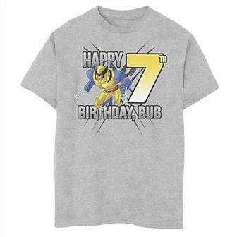 Boys 8-20 Marvel X-Men Wolverine Happy 7th Birthday Bub Graphic Tee
