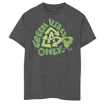 Boys 8-20 Marvel Earth Day Avengers Hulk Green Vibes Only Graphic Tee