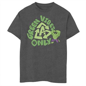 Boys 8-20 Marvel Earth Day Avengers Hulk Green Vibes Only Graphic Tee