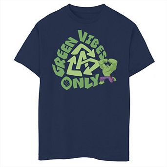 Boys 8-20 Marvel Earth Day Avengers Hulk Green Vibes Only Graphic Tee