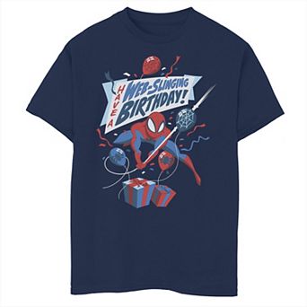 Boys 8-20 Marvel Web Slinging Birthday Graphic Tee