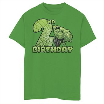 Boys 8-20 Marvel Avengers Hulk Smash 2nd Birthday Graphic Tee