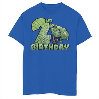 Boys 8-20 Marvel Avengers Hulk Smash 2nd Birthday Graphic Tee
