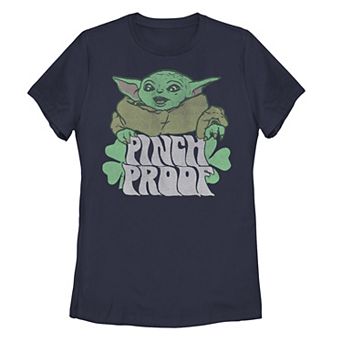 Juniors' Star Wars St. Patrick's Day Grogu Pinch Proof Tee