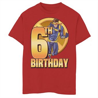 Boys 8-20 Marvel X-Men Cyclops Action Pose 6th Birthday Graphic Tee
