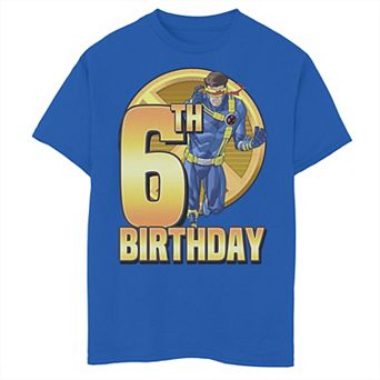 Boys 8-20 Marvel X-Men Cyclops Action Pose 6th Birthday Graphic Tee