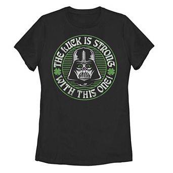 Juniors' Star Wars Vader Luck Is Strong St. Patrick's Day Tee