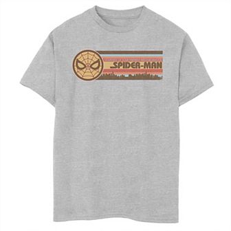 Boys 8-20 Marvel Spider-Man Retro Striped Skyline Graphic Tee