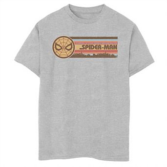 Boys 8-20 Marvel Spider-Man Retro Striped Skyline Graphic Tee