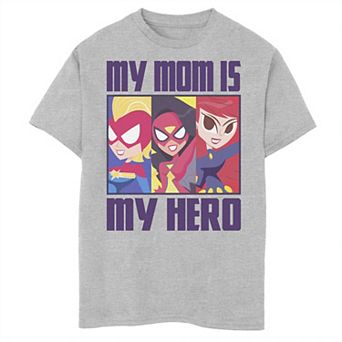 Boys 8-20 Marvel Mother's Day My Mom Is My Hero Panels Graphic Tee