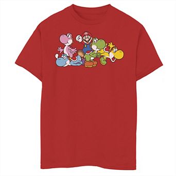 Boys 8-20 Nintendo Super Mario Yoshi Ride Group Mashup Graphic Tee