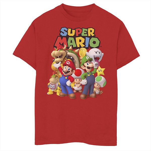 Boys 8-20 Nintendo Super Mario Classic Group Shot Graphic Tee