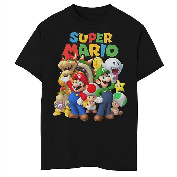 Boys 8-20 Nintendo Super Mario Classic Group Shot Graphic Tee