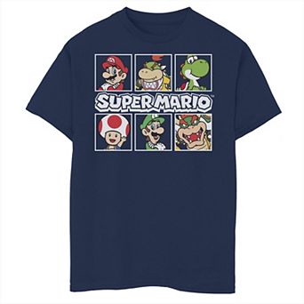 Boys 6-20 Super Mario Group Shot Arms Crossed Panels Graphic Tee
