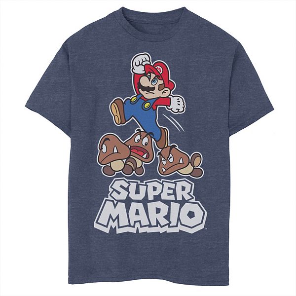 Boys 8-20 Nintendo Super Mario Jumping Over Goomba Poster Graphic Tee