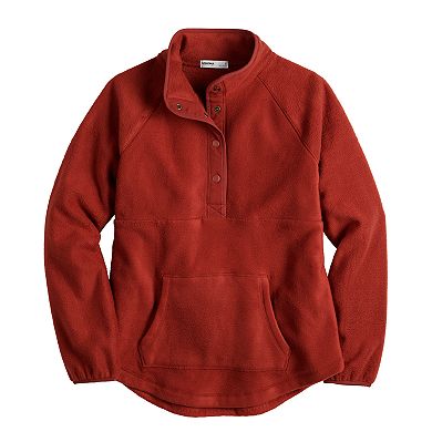 Women's Sonoma Goods For Life® Lightweight Sherpa Quarter-Snap Top
