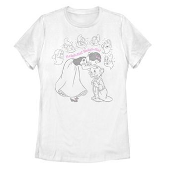 Disney's Snow White And The Seven Dwarfs Juniors' Heigh-Ho Line Art Tee